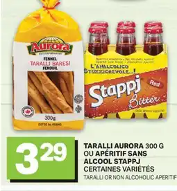 L'Intermarché TARALLI, 300 G OU APÉRITIF SANS ALCOOL STAPPJ | TARALLI OR NON ALCOHOLIC APERITIF offer