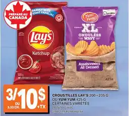 L'Intermarché CROUSTILLES LAY'S 200 - 235 G OU YUM YUM 425 G offer