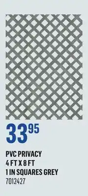 Canac PVC Privacy Lattice 4 ft x 8 ft 1 in squares offer