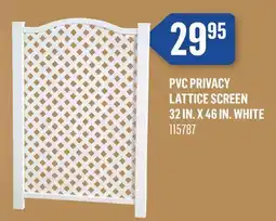 Canac PVC Privacy Lattice Screen 32 in. x 46 in. White offer