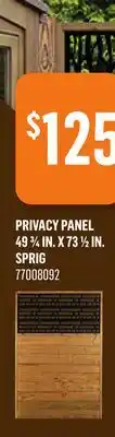 Canac Privacy Panel 49 3/4 in. x 73 1/2 in offer