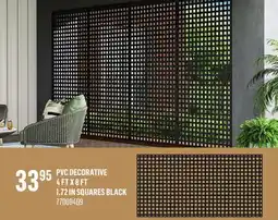 Canac PVC Decorative Lattice 4 ft x 8 ft 1.72 in squares Black offer