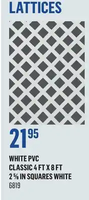 Canac White PVC Classic Lattice 4 ft x 8 ft offer
