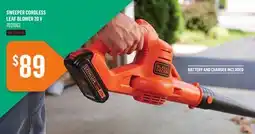 Canac Sweeper Cordless Leaf Blower 20 V offer