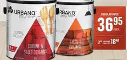 Canac URBANO INTERIOR LATEX PAINT EGGSHELL, PEARL OR SMOOTH FINISH offer