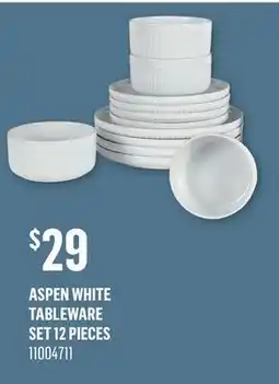 Canac Aspen White Tableware Set 12 pieces offer