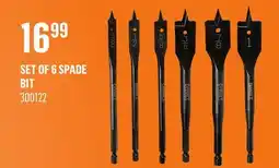 Canac Set of 6 Spade Bit offer