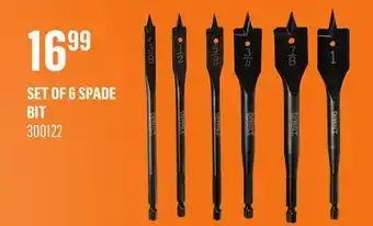 Canac Set of 6 Spade Bit offer
