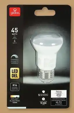 Canac R16 E26 Base Cool White LED Light Bulb 6 W offer