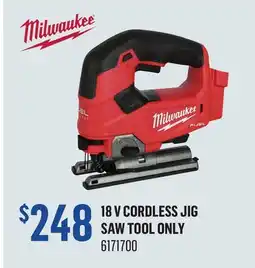 Canac Milwaukee 18 V Cordless Jig Saw Tool Only offer
