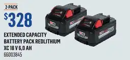 Canac Extended Capacity Battery Pack REDLITHIUM XC 18 V 6,0 Ah offer