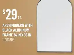 Canac Arch Modern Mirror with Black Aluminum Frame 24 in. x 36 in offer