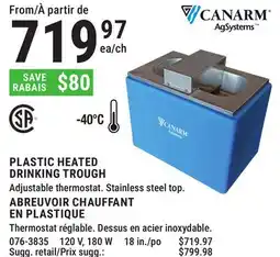 BMR PLASTIC HEATED DRINKING TROUGH offer