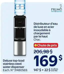 Walmart Deluxe top-load stainless steel water dispenser offer