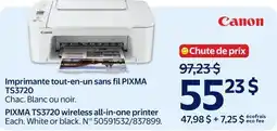 Walmart Pixma TS3720 Wireless All In One Printer offer
