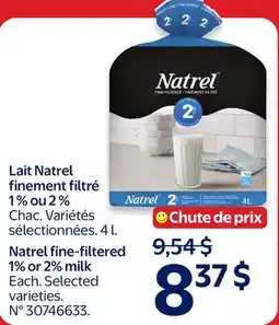Walmart Natrel fine-filtered 2% milk offer