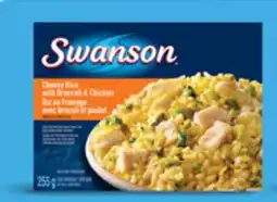 Walmart Swanson fettuccini Alfredo or cheesy rice with broccoli & chicken frozen entrees offer