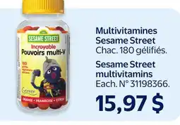 Walmart Sesame Street multivitamins offer