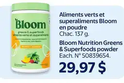 Walmart Bloom Nutrition Greens & Superfoods powder offer