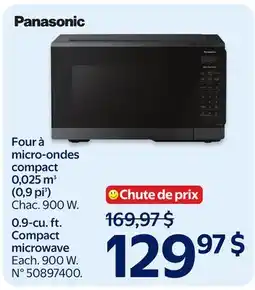 Walmart 0.9-cu. ft. Compact microwave offer