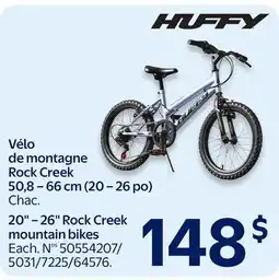 Walmart Huffy 20-26 Rock Creek mountain bikes offer