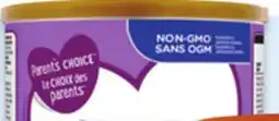 Walmart Parent's Choice milk-based 700 g or Gentle+ iron-fortified 629 g infant formula offer