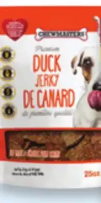 Walmart Chewmasters dog treats duck jerky or chicken strips offer