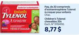 Walmart Children's Tylenol chewables 20s offer