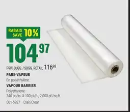 BMR PARE-VAPEUR offer