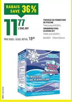 BMR TROUSSE DE FERMETURE DE PISCINE offer