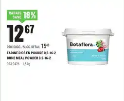 BMR FARINE D'OS EN POUDRE 0,5-16-2 offer