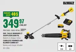 BMR ENS. TAILLE-BORDURE ET SOUFFLEUR SANS FIL offer