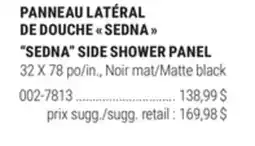 BMR PANNEAU LATÉRAL DE DOUCHE SEDNA offer
