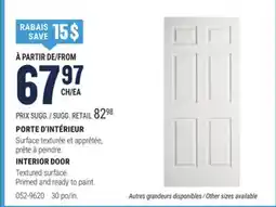 BMR PORTE D'INTÉRIEUR offer