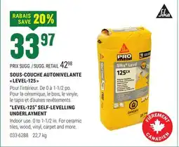 BMR SOUS-COUCHE AUTONIVELANTE LEVEL-125 offer