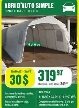 BMR ABRI D'AUTO SIMPLE offer