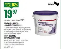 BMR COMPOSÉ À Joints CONTRÔLE POUSSière offer