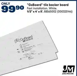 RONA Johns Manville GoBoard tile backer board offer