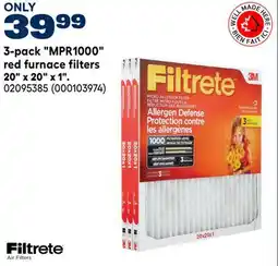 RONA 3-pack MPR1000 red furnace filters 20 x 20 x 1 offer