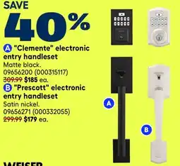 RONA Clemente electronic entry handleset offer