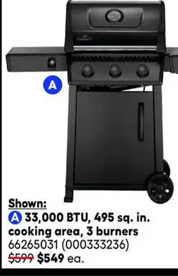 RONA 33,000 BTU, 495 sq. in. cooking area, 3 burners offer