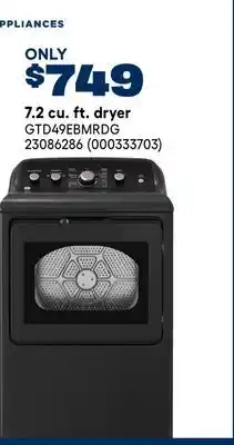 RONA GE 7.2 cu. ft. dryer offer