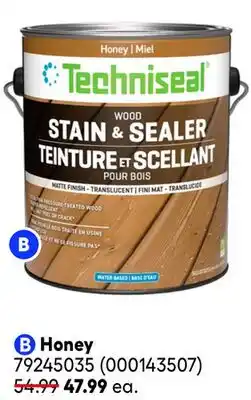 RONA 3.78-L cans of TECHNISEAL wood stain and sealer offer