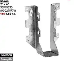 RONA SIMPSON STRONG TIE joist hangers 2 x 6 offer
