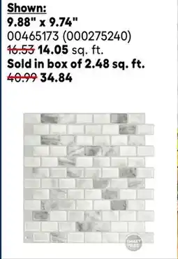 RONA self-adhesive tiles 9.88 x 9.74 offer