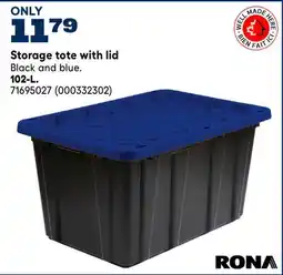 RONA RONA Storage tote with lid 102-L offer