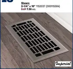 RONA Imperial 2-1/4 x 10 floor register offer