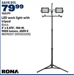 RONA RONA LED work light with tripod offer