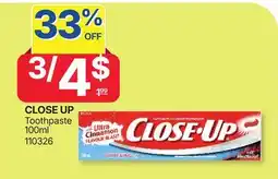 Rossy CLOSE UP Toothpaste offer