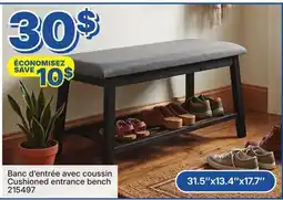 Rossy Cushioned entrance bench offer